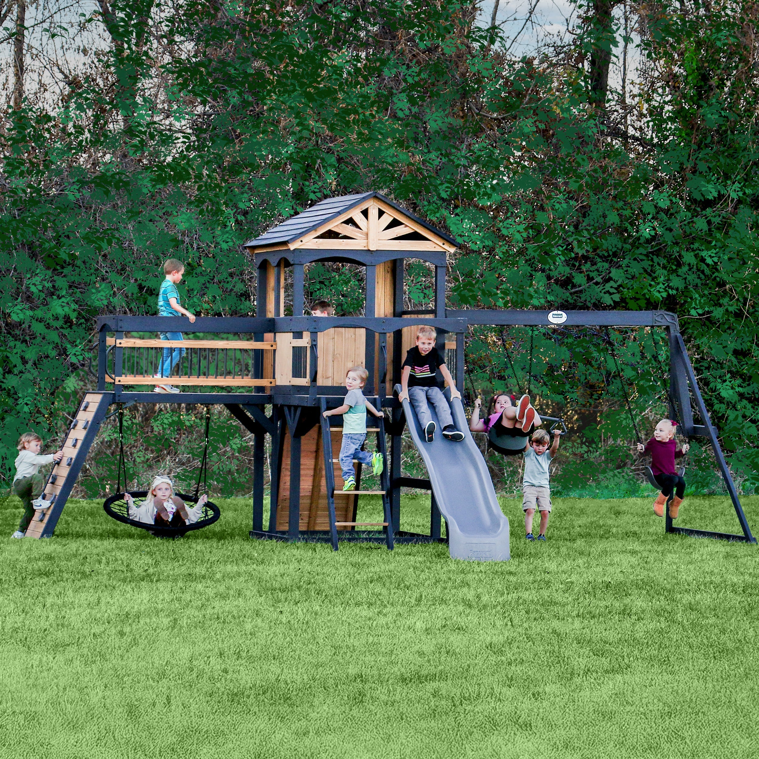 Backyard Discovery Timber Crossing Swing Set - Image 1
