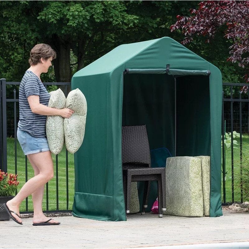 4 ft. W x 3.91 ft. D Plastic Portable Storage Shed - Image 1