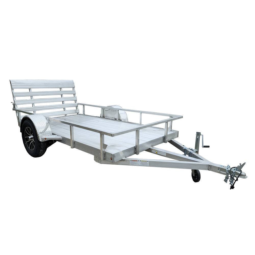 5′ x 10′ Aluminum Utility Trailer with Gate and Mag Wheels – 3500 lb Axle - Image 1