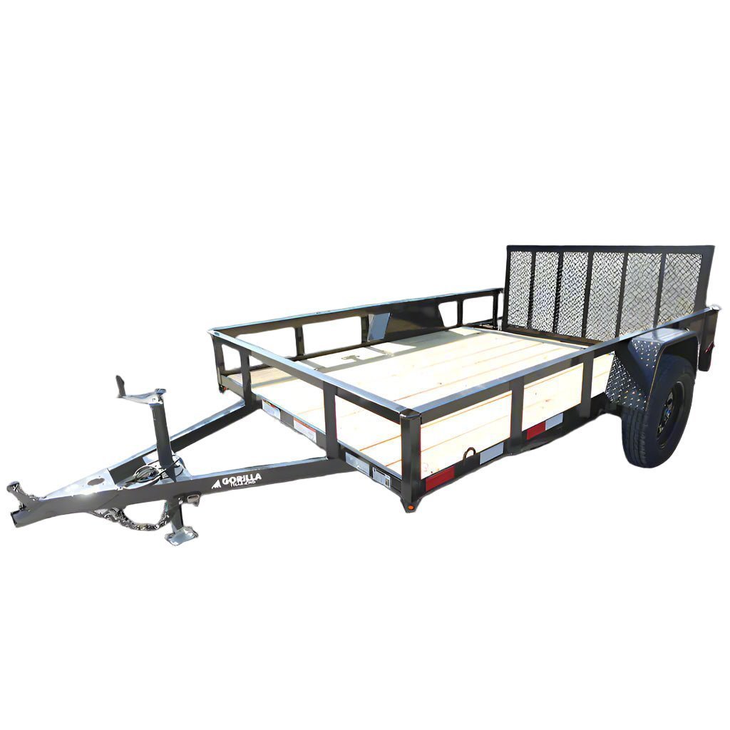 6′ 4″ x 10 Utility Trailer Dovetail Powder Coated With Gate 3,500lb Axle - Image 1