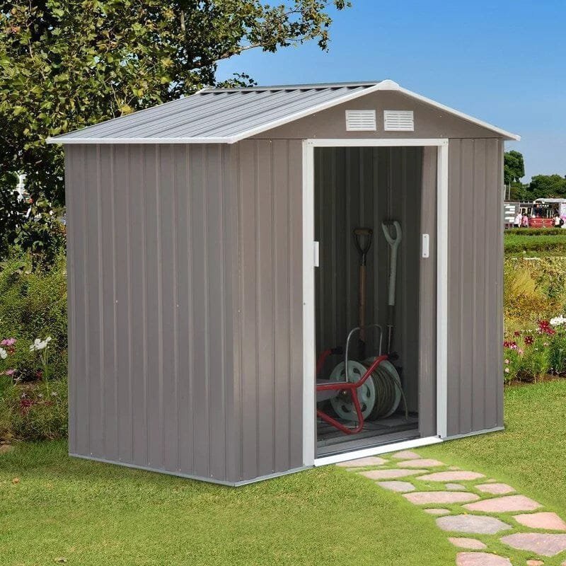 7 ft. W x 4.2 ft. D Metal Storage Shed - Image 1