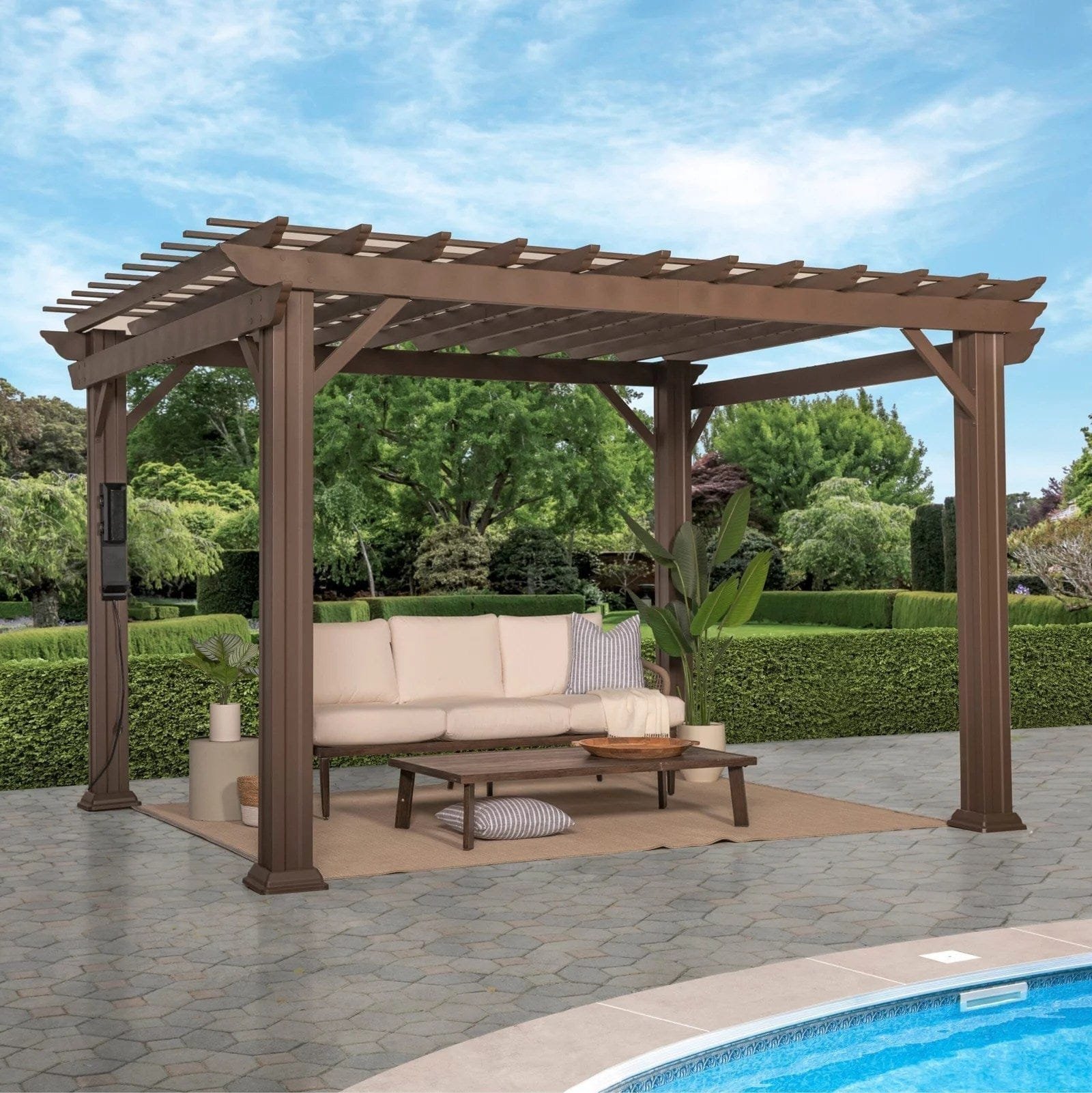 Backyard Discovery Steel Traditional Pergola 12 ft. x 10 ft. - Image 1