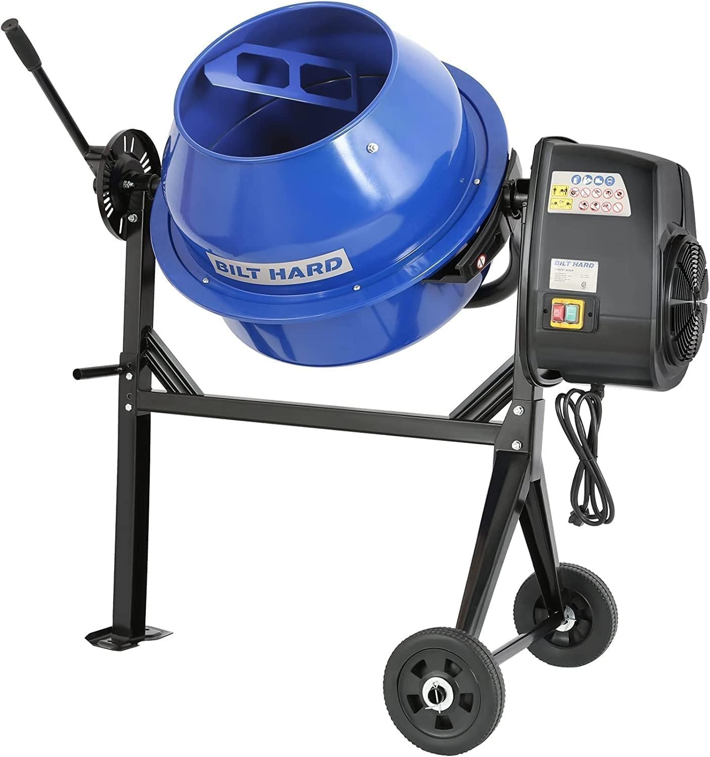 BILT HARD 4 Cu. Ft. Electric Cement Mixer – 550W Portable with Wheels - Image 1