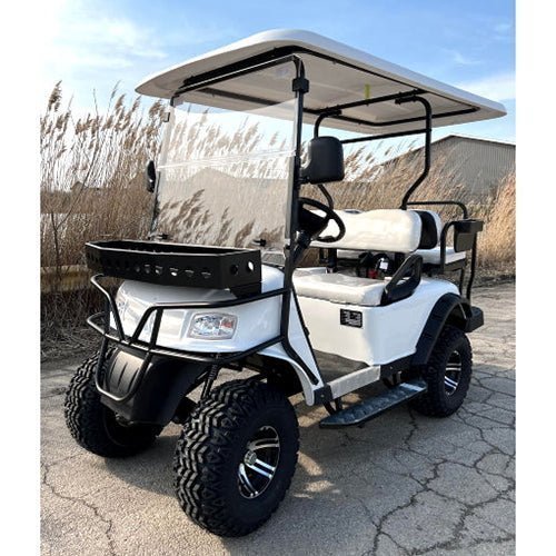 Brand New 48v Electric Golf Cart Lifted & Loaded eMACHINE – WHITE - Image 1