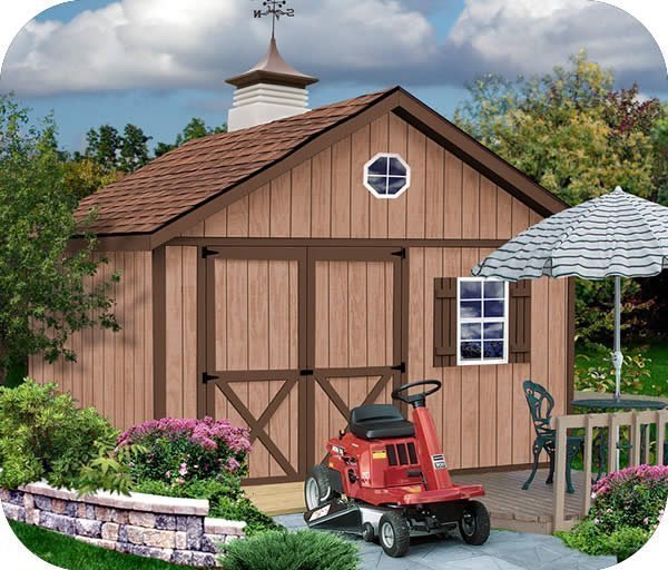 Brandon 12×16 Wood Storage Shed Kit – ALL Pre-Cut - Image 1