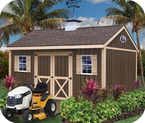 Brookfield 16×12 Wood Storage Shed Kit – ALL Pre-Cut - Image 1