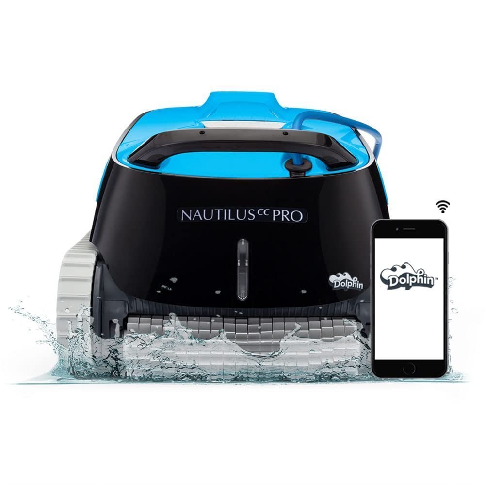 Dolphin Nautilus CC Pro Wi-Fi Robotic Pool Vacuum Cleaner up to 50 FT – Waterline Scrubber Brush - Image 1
