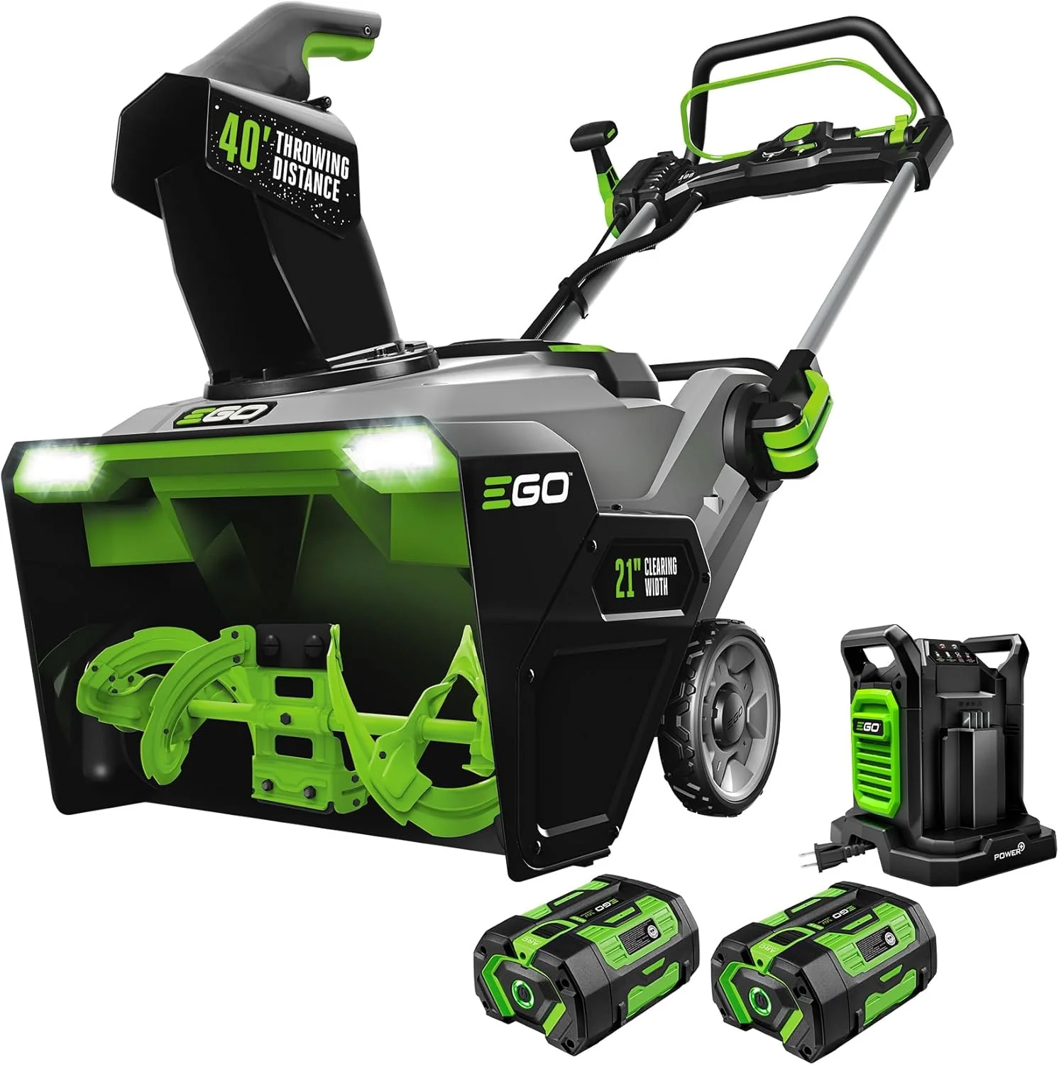 EGO Power+ SNT2405 24-Inch 56V Self-Propelled 2-Stage Cordless Electric Snow Blower with (2) 7.5Ah Batteries & Dual-Port Charger - Image 1