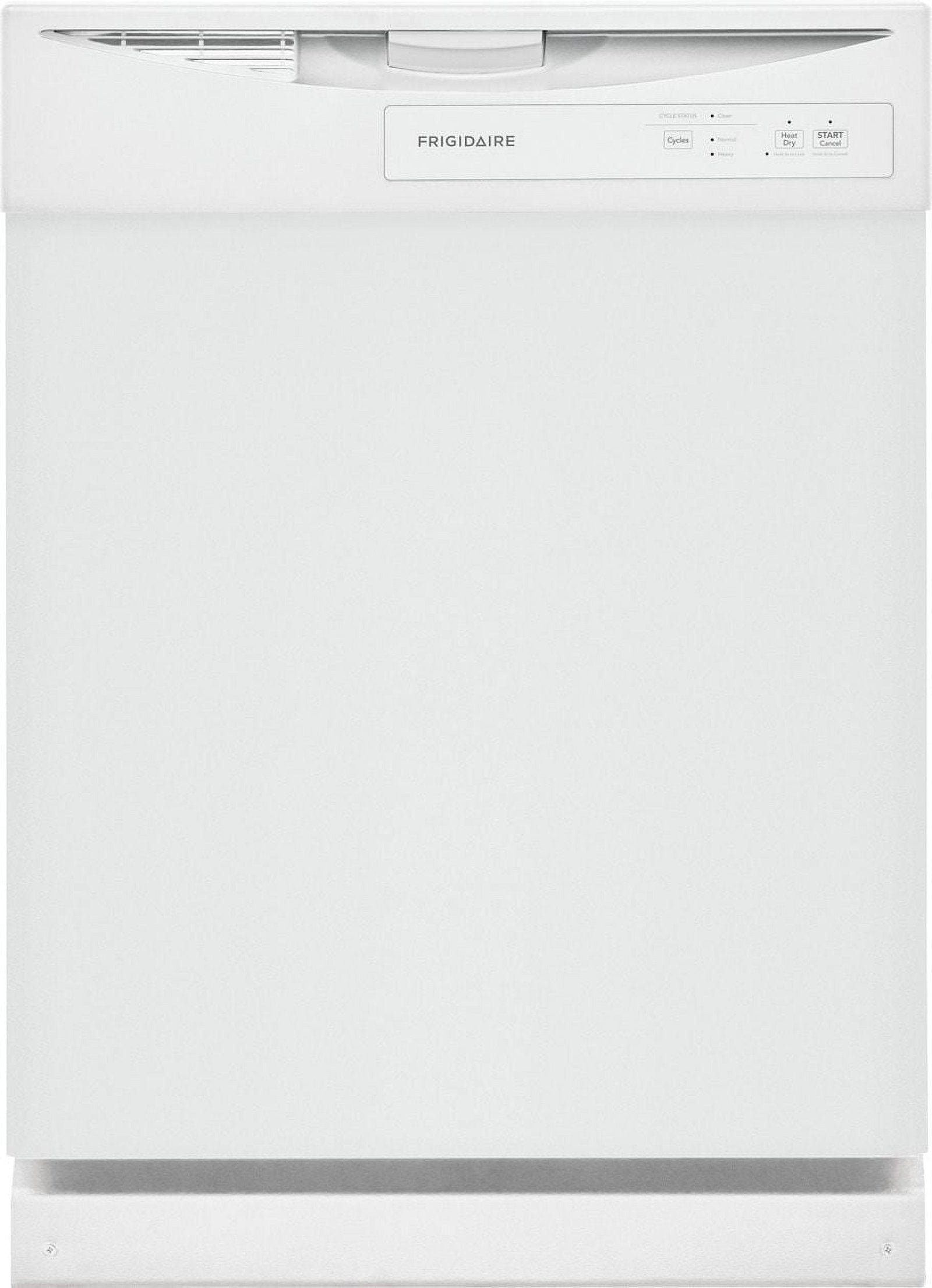 Frigidaire FDPC4221AW 24″ Built-In Dishwasher, Front Control, White - Image 1