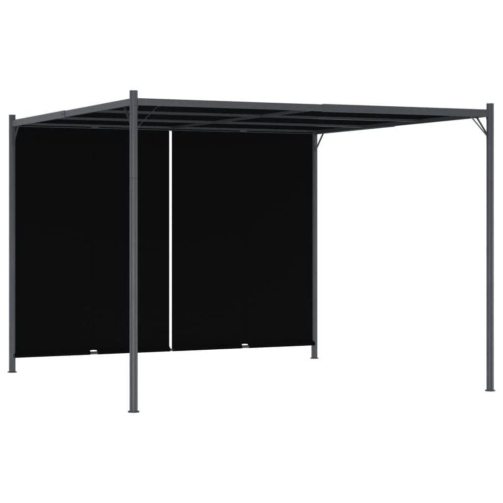 Garden Pergola with Retractable Roof 9.8×9.8 Anthracite - Image 1