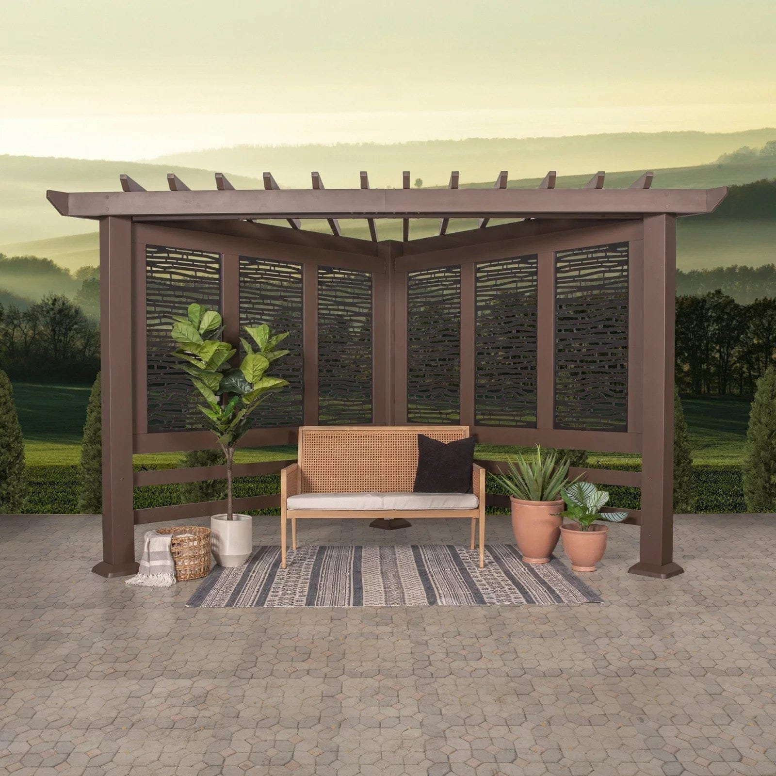 Hampton Traditional Steel Cabana Pergola - Image 1