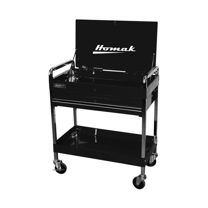 Homak Pro Series 32″ One Drawer Flip Top Service Cart - Image 1